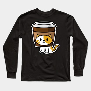 Coffee Cat Long Sleeve T-Shirt